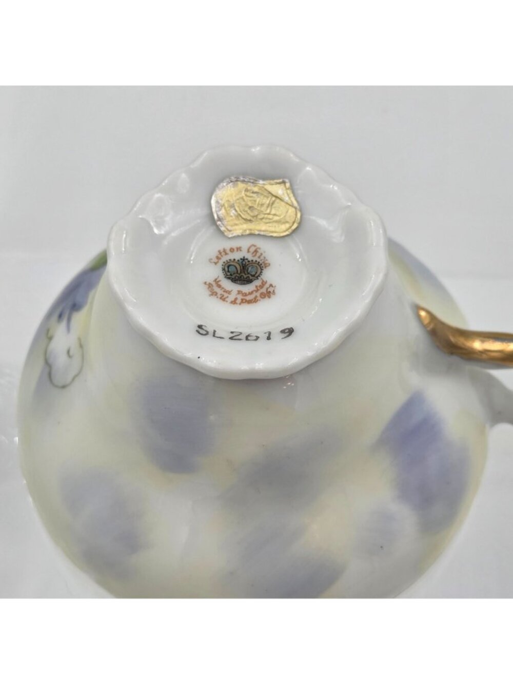 Lefton Festival SL2619 Set of 2 Snack Plate and Cup Porcelain Purple Green Grape - Picture 8 of 10